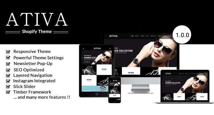  Ativa - Best Premium Shopify Fashion / Boutique Theme
